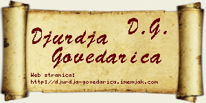 Đurđa Govedarica vizit kartica